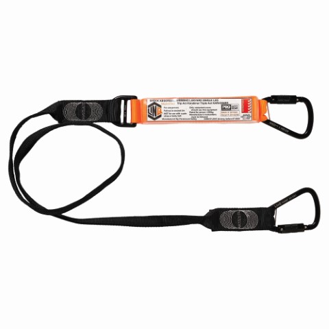 LINQ WEBBING LANYARD SNG LEG; 2 X TRIPLE ACTION KARABINER 